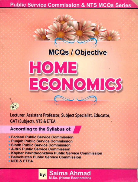 Home Economics MCQs Objective for PPSC By Saima Ahmad