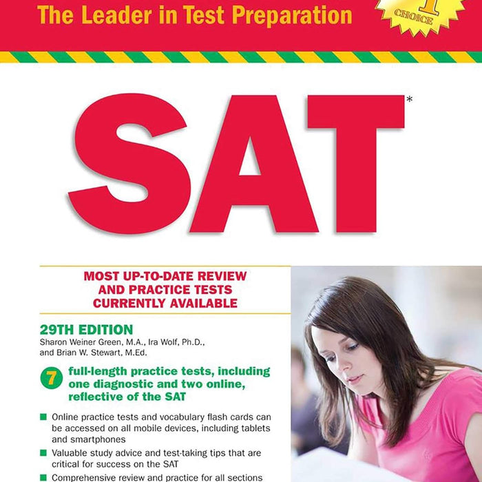 Barron's SAT (Barron's Test Prep) 29th Edition by Sharon Weiner Barron's SAT (Barron's Test Prep) 29th Edition by Sharon Weiner
