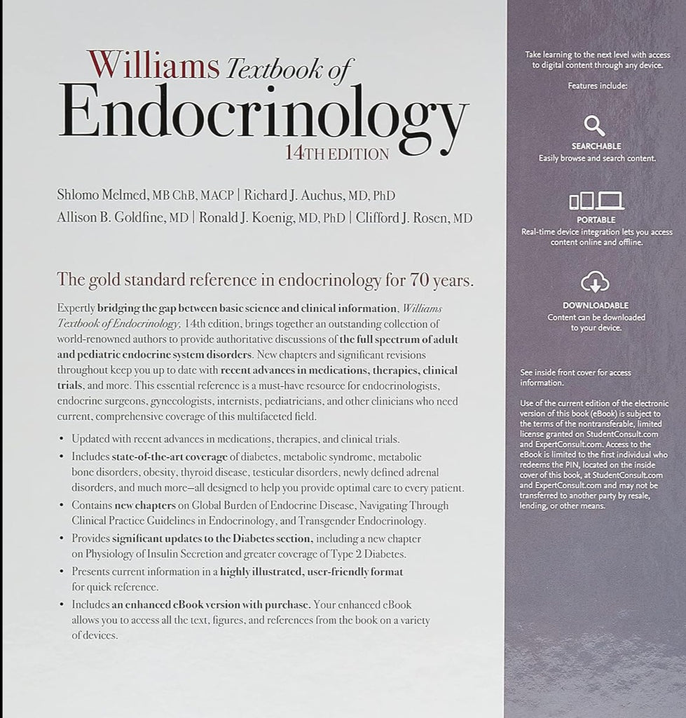 Williams Textbook of Endocrinology 14th Edition by Shlomo Melmed