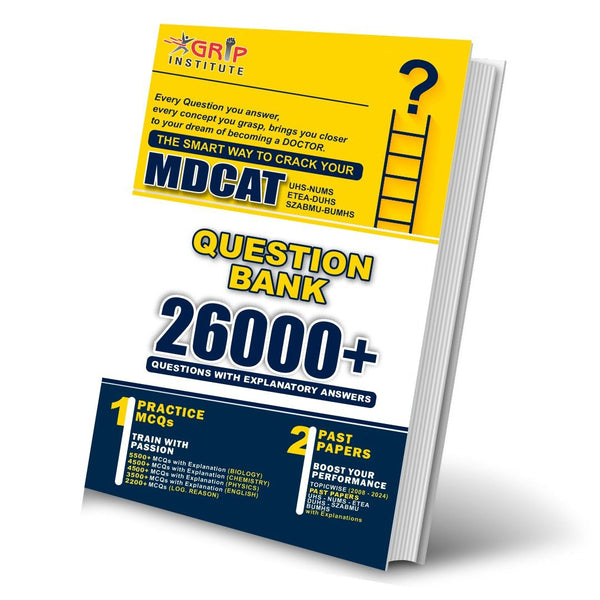 GRIP MDCAT Question Bank 26000+ Practice MCQs & Past Papers