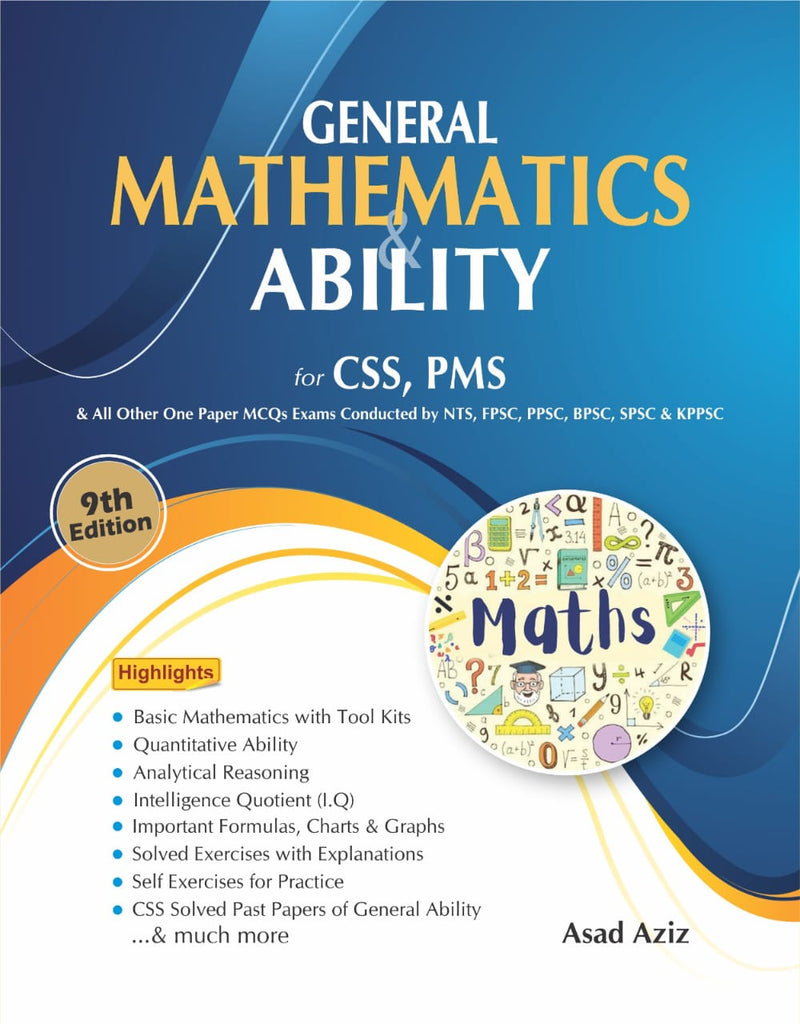 General Mathematics & Ability For CSS PMS by Asad Aziz – BooksNbooks