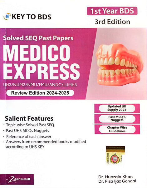 Key To BDS 1st Year Solved SEQ Past Papers Medico Express