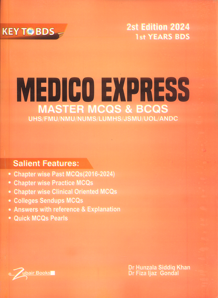 Key To BDS Medico Express 1st Year BDS Master MCQS & BCQS Past Papers