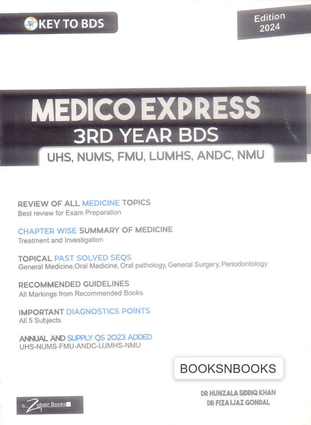 Key To BDS Medico Express For 3rd Year BDS