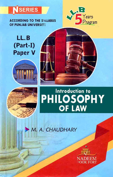 N Series Introduction To Philosophy Of Law For LL.B (Part-I) Paper IV