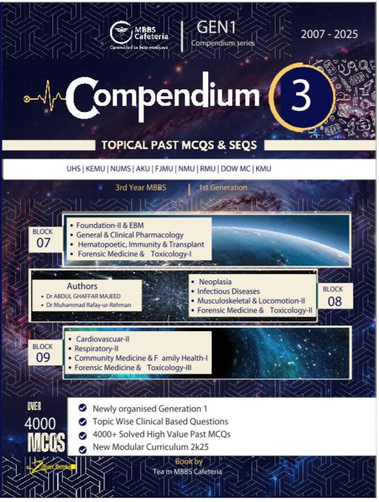 MBBS Cafeteria Compendium 3 Topical Past MCQs & SEQs For 3rd Year MBBS ...