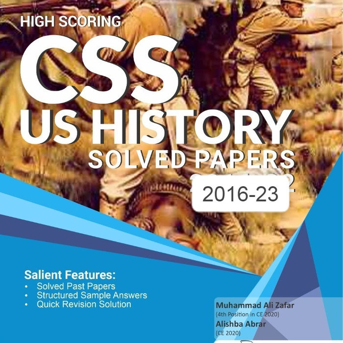 CSS US History Solved Papers CSS US History Solved Papers