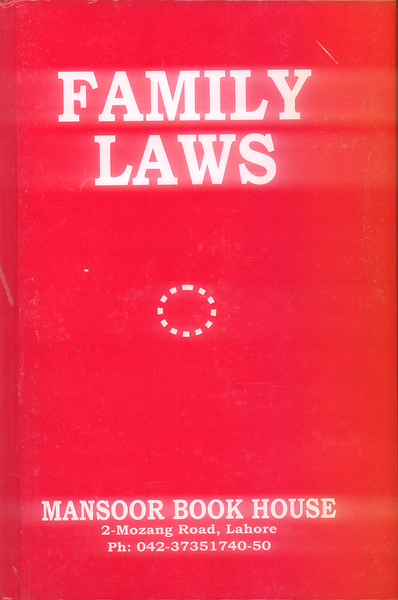Family Laws In Pakistan Bare Act