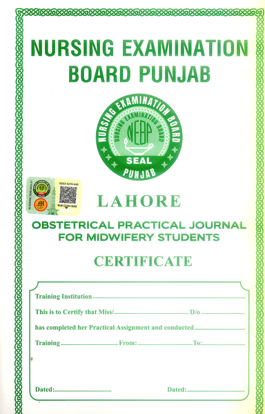 Practical Note Book for LHV (1st Year Students)