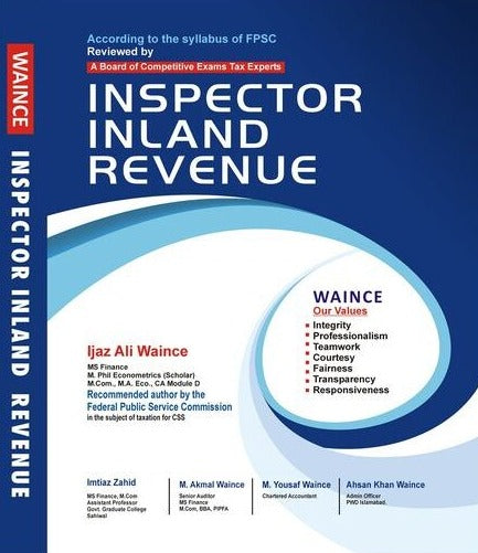 FPSC Federal Board Of Revenue Inspector Inland Revenue Guide According To The Syllabus by  Ijaz Ali Waince  books n books FPSC Federal Board Of Revenue Inspector Inland Revenue Guide According To The Syllabus by  Ijaz Ali Waince  books n books