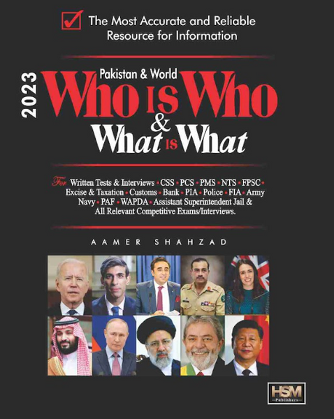 Who Is Who And What Is What For CSS PMS FPSC By Aamer Shahzad-HSM