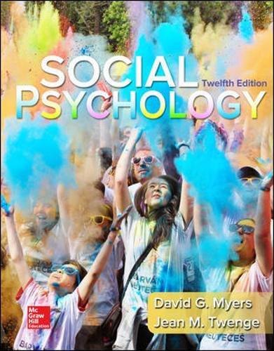 Social Psychology 12th Edition By  David G Myers