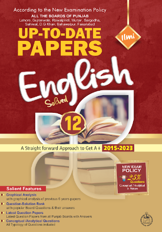 English solved past paper class 12