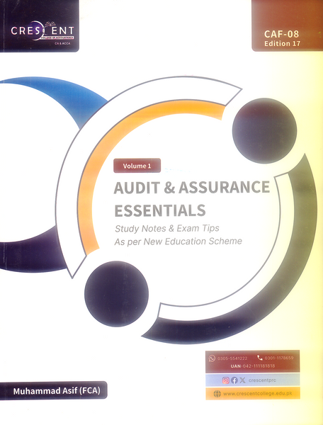 CAF-08 Audit And Assurance Essentials 17th Edition by Muhammad Asif - Cresent