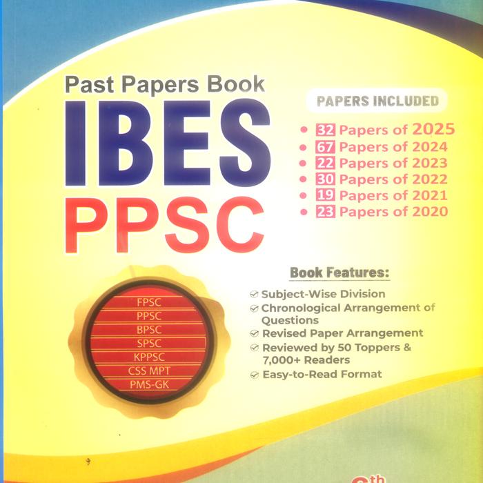 IBES Past Paper Book For PPSC 6th Edition By Muhammad Bilal
