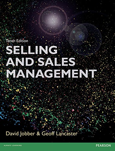 Selling and Sales Management By Geoffrey Lancaster ,  David Jobber