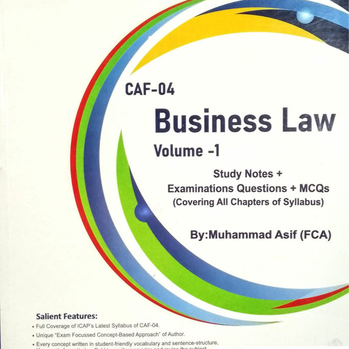 CAF- 04 Business Law Study Notes 13th Edition by Muhammad Asif - CRESENT