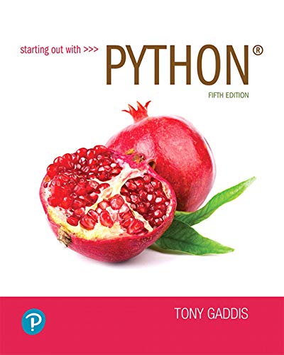Starting Out With Python 5th Edition by Tony Gaddis (Author)