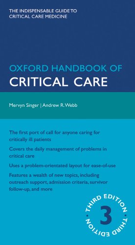 Critical Care 3rd Edition By Mervyn Singer & Andrew R Webb