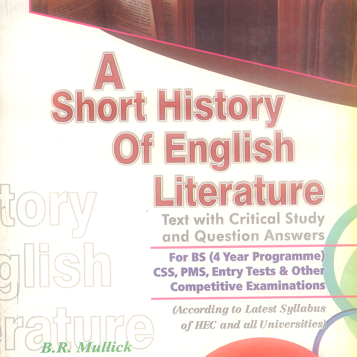 A Short History Of English For BS by B R Mullick