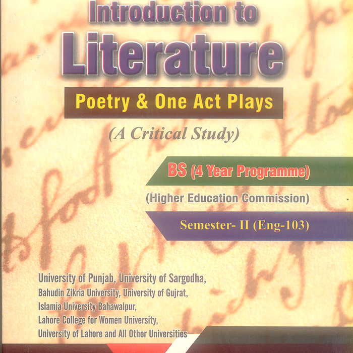 Introduction to Literature For BS (Critical Study) -Famous