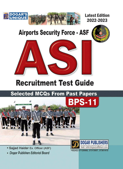 ASI (ASF )Preparation Guide MCQs Past Papers Dogar Brothers