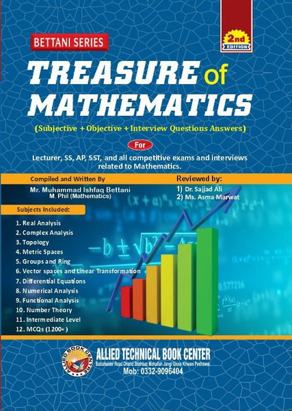 Treasure of Mathematics (Bettani Series) By Muhammad Ishfaq Bettani