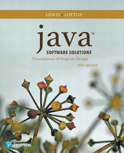 Java Software Solutions 9th Edition 