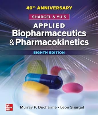 Applied Biopharmaceutics & Pharmacokinetics 8th Edition Leon Shargel