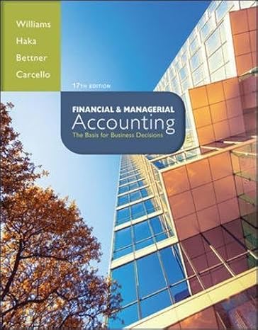 Financial & Managerial Accounting 17th Edition By Jan Williams