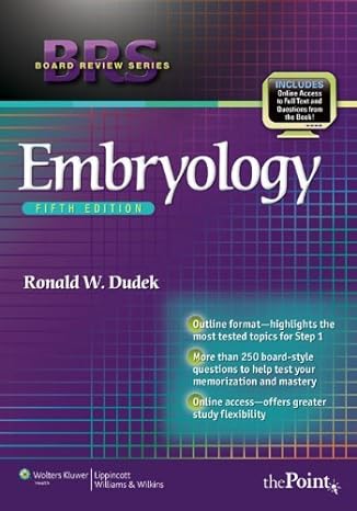  BRS Embryology (Board Review Series)