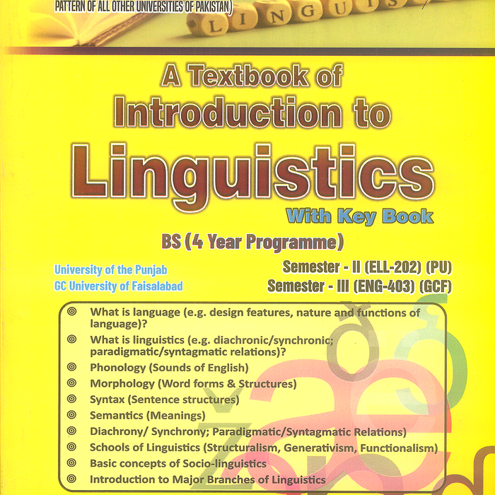 A Textbook of Introduction to Linguistics With Keybook For BS