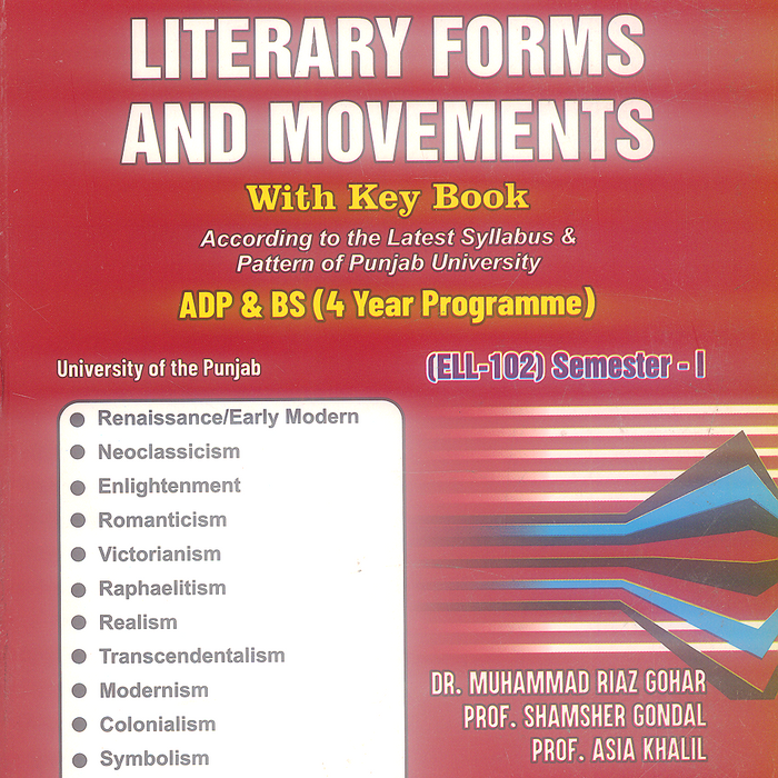 A Textbook Of Literary Forms And Movements With keybook For ADP BS