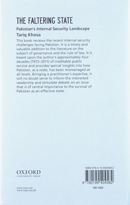 Faltering The Faltering State Pakistan's Internal Security Landscape by Tariq Kh ...