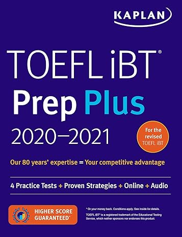 TOEFL iBT Prep Plus 2020-2021 by Kaplan Test Prep