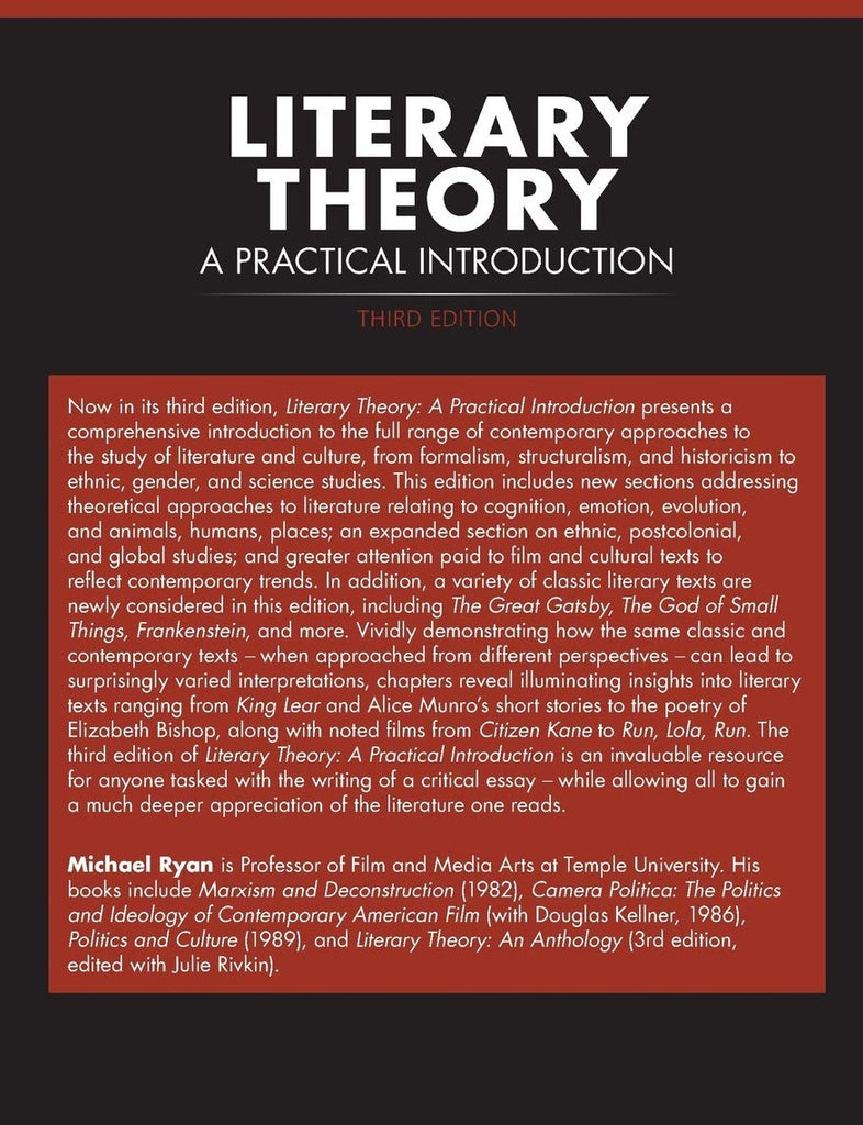 Literary Theory: A Practical Introduction 3rd Edition by Michael Ryan ...