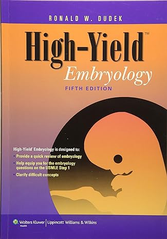  High-Yield Embryology (High-Yield Series)