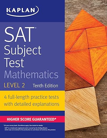 SAT Subject Test Mathematics Level 2  Tenth Edition by Kaplan Test Prep 