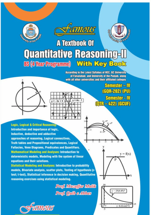 A Textbook Of Quantitative Reasoning-II BS (4 Year Programme) With Key Book