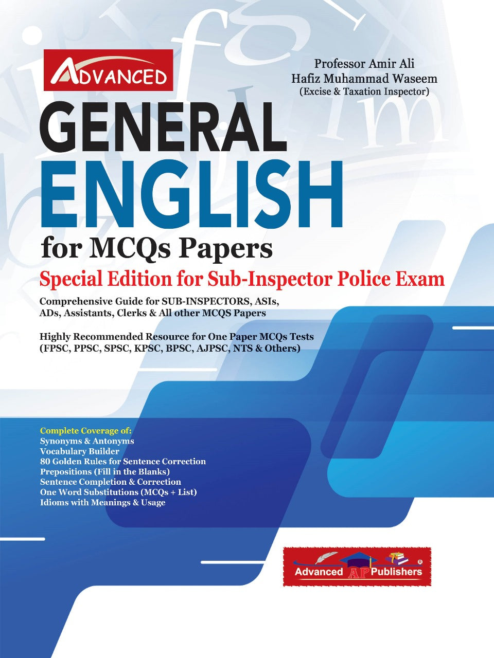 Advanced General English MCQs Papers For Sub Inspector – BooksNbooks