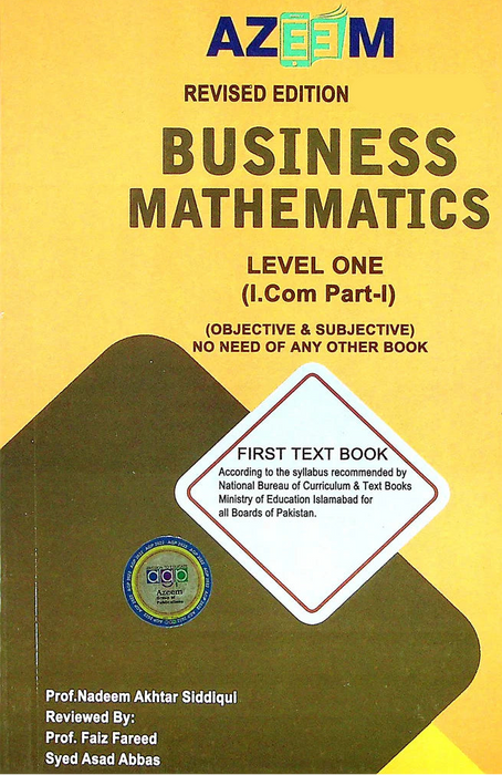 Azeem Business Mathematics For I Com Part I