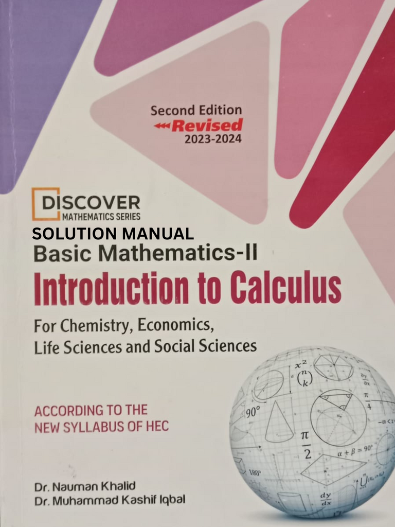 Basic Mathematics-II Introduction to Calculus (Textbook & Solution ...