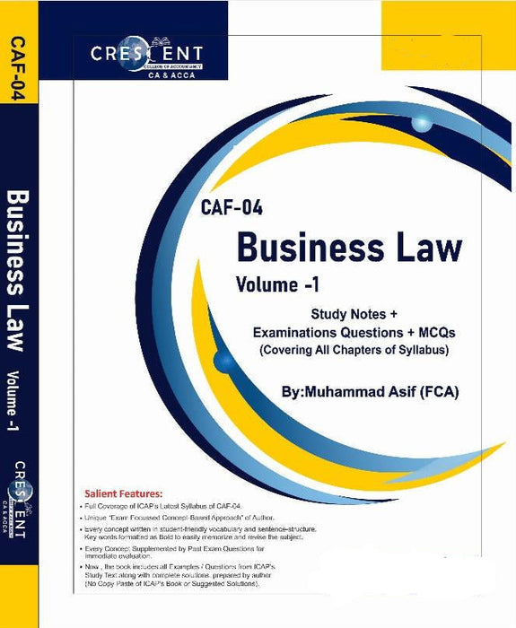 CAF- 04 Business Law Study Notes Volume 1