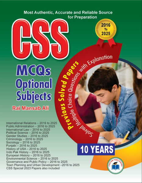 CSS Optional Subjects MCQs with Solved Papers