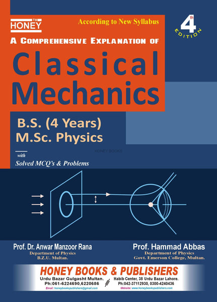 Honey Classical  Mechanics 4th Edition By Dr Anwar Manzoor Rana , Hammad Abbas