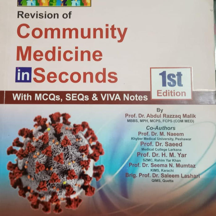 Community Medicine in Seconds 1st Edition with MCQ SEQ And Viva Note 
