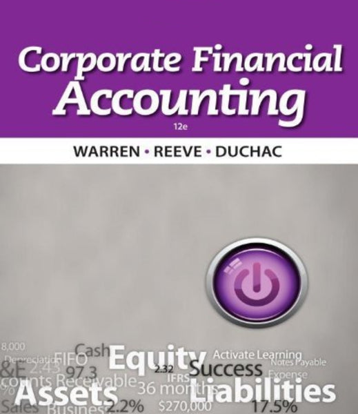 Corporate Financial Accounting 12th Edition