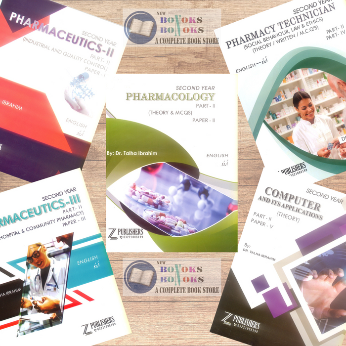 Daniyal Pharmacy Technician Part - II  (2nd Year) 5 Books Set With Urdu Translation