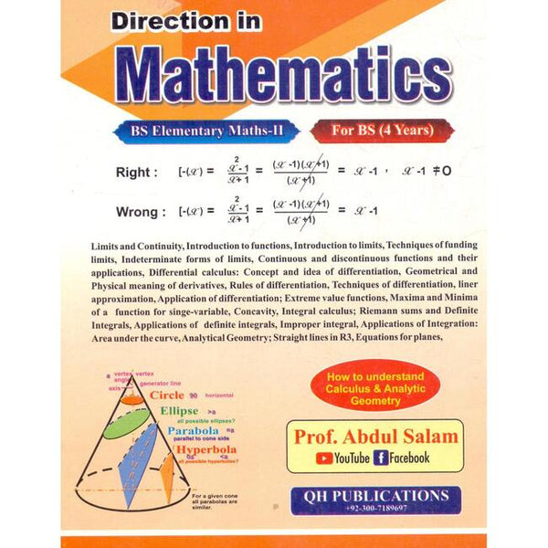 Direction In Mathematics For BS 4 year