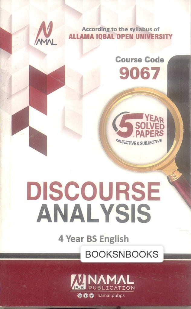 Discourse Analysis For BS (Code 9067) by Ammara Shaukat – BooksNbooks